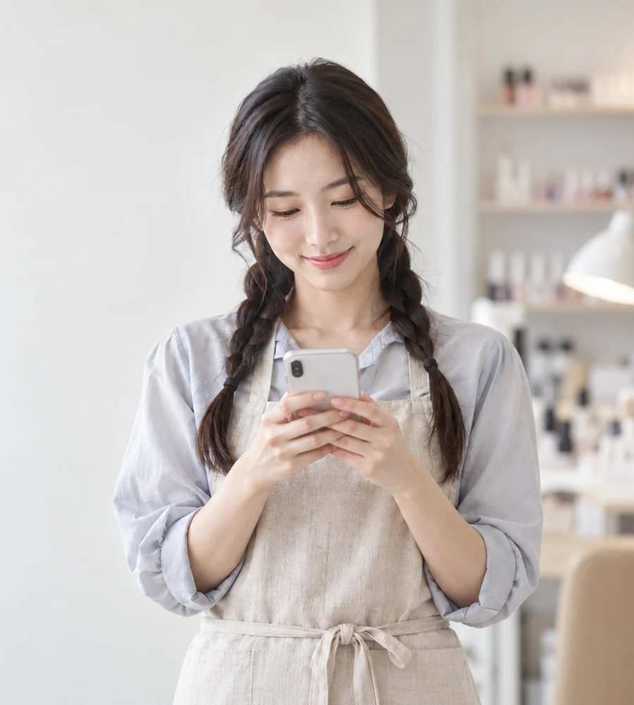 광안리 개인돈 일수 상담을 휴대전화로 안내받는 고객