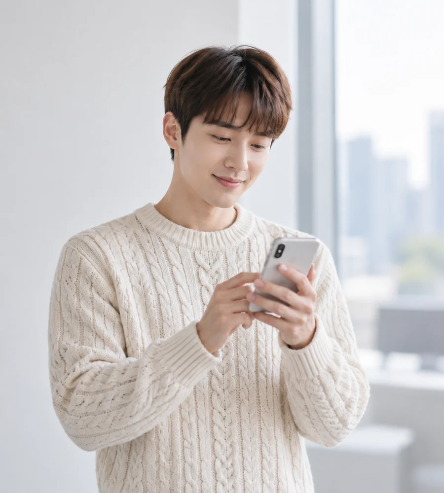 광안리 개인돈 일수 상담을 휴대전화로 안내받는 고객